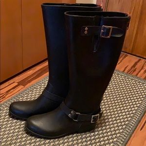 Stylish knee high rain boots